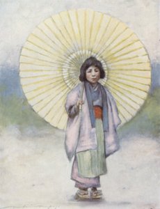 El niño y el paraguas de Mortimer Ludington Menpes
